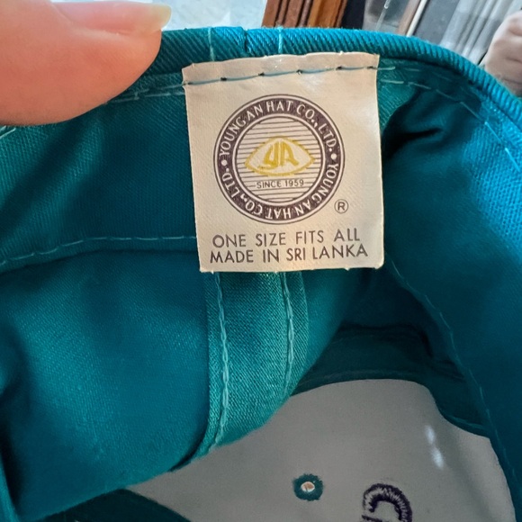 YOUNGAN HAT CO. LTD Vintage Charlotte Hornets Embroidered Logo Snap Back Hat - Picture 6 of 6